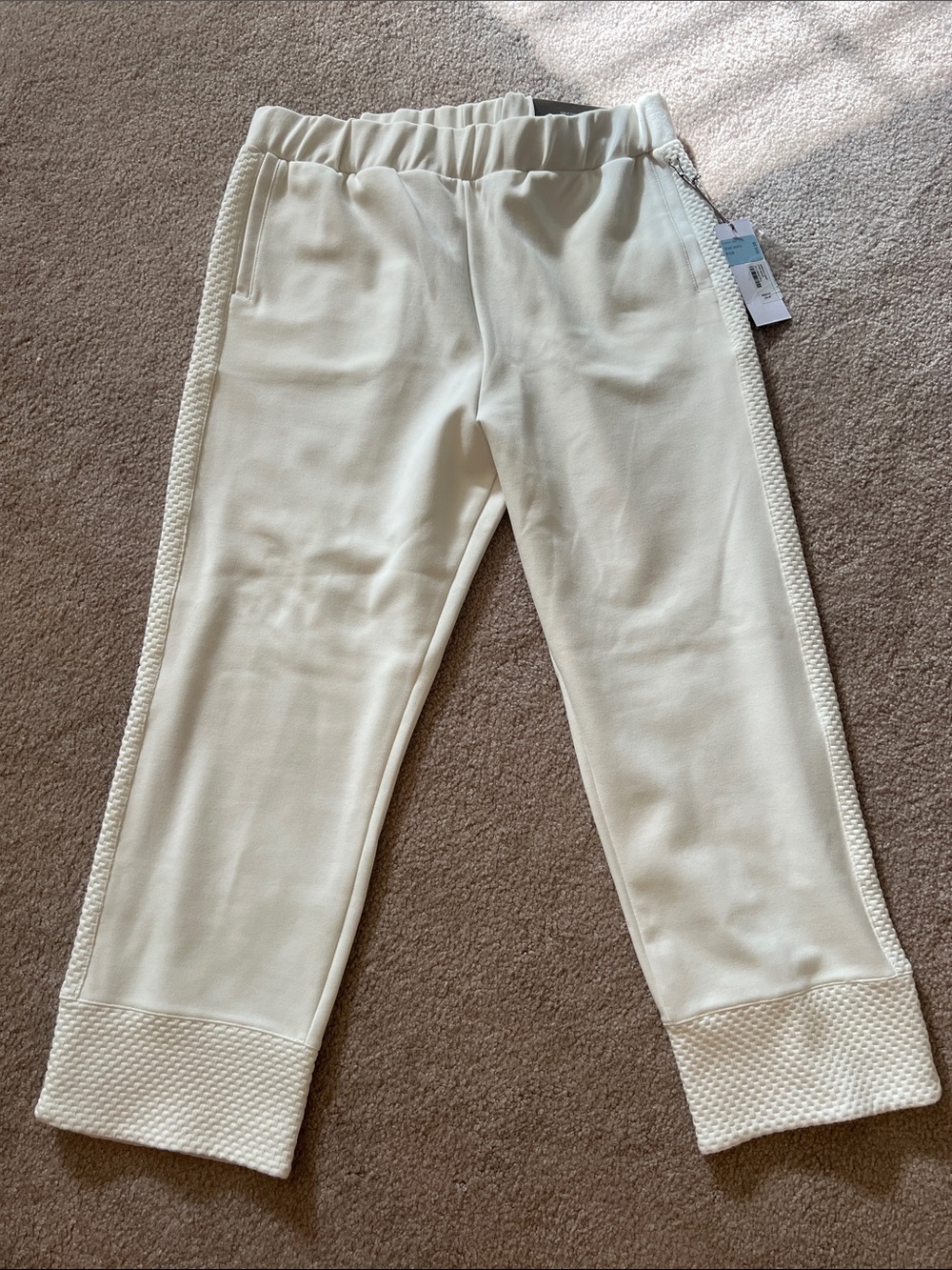 Soft Surroundings White/Cream Knit Stretchy Pants